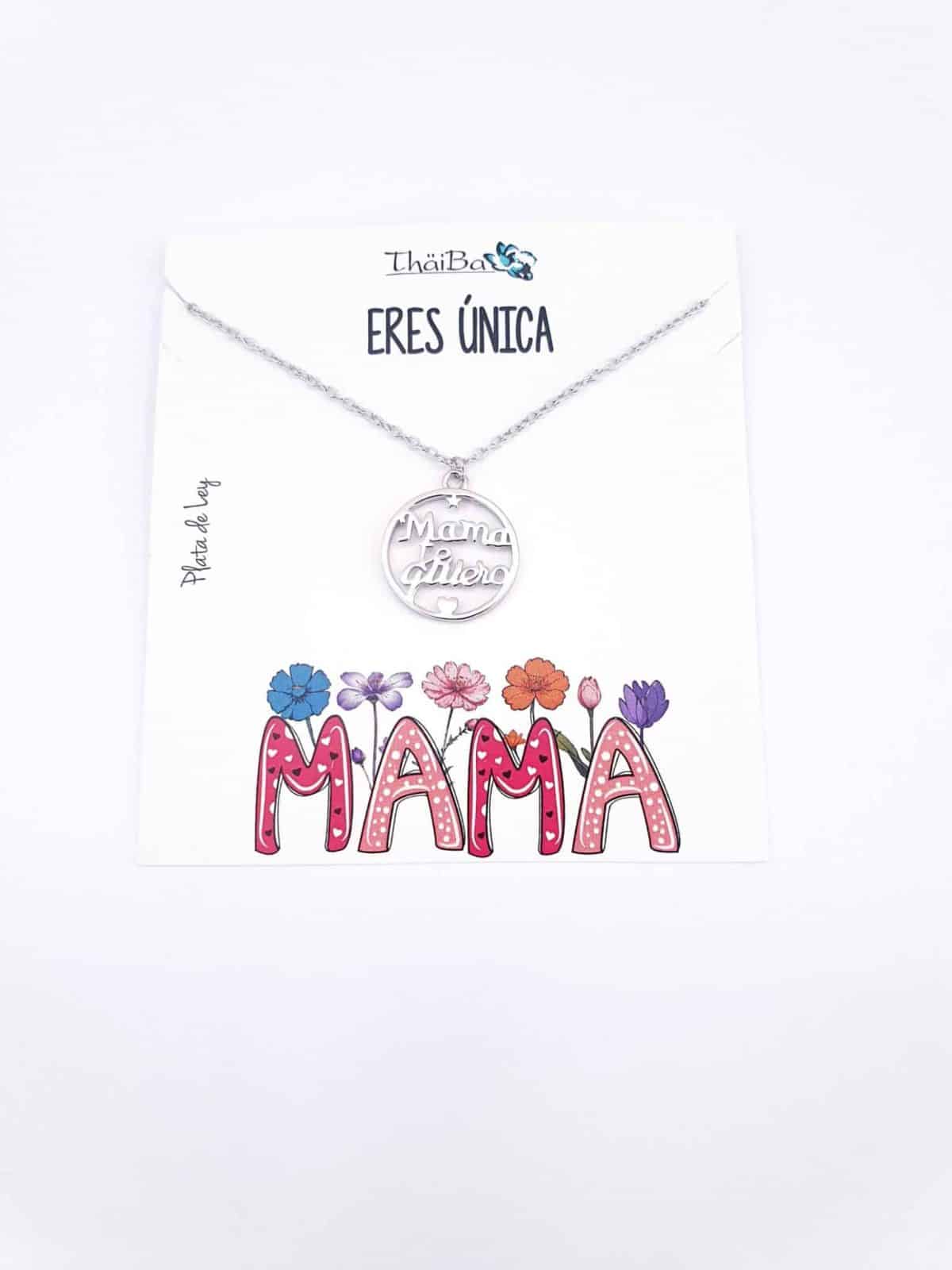 Collar mamá te quiero de plata de ley - vista adicional