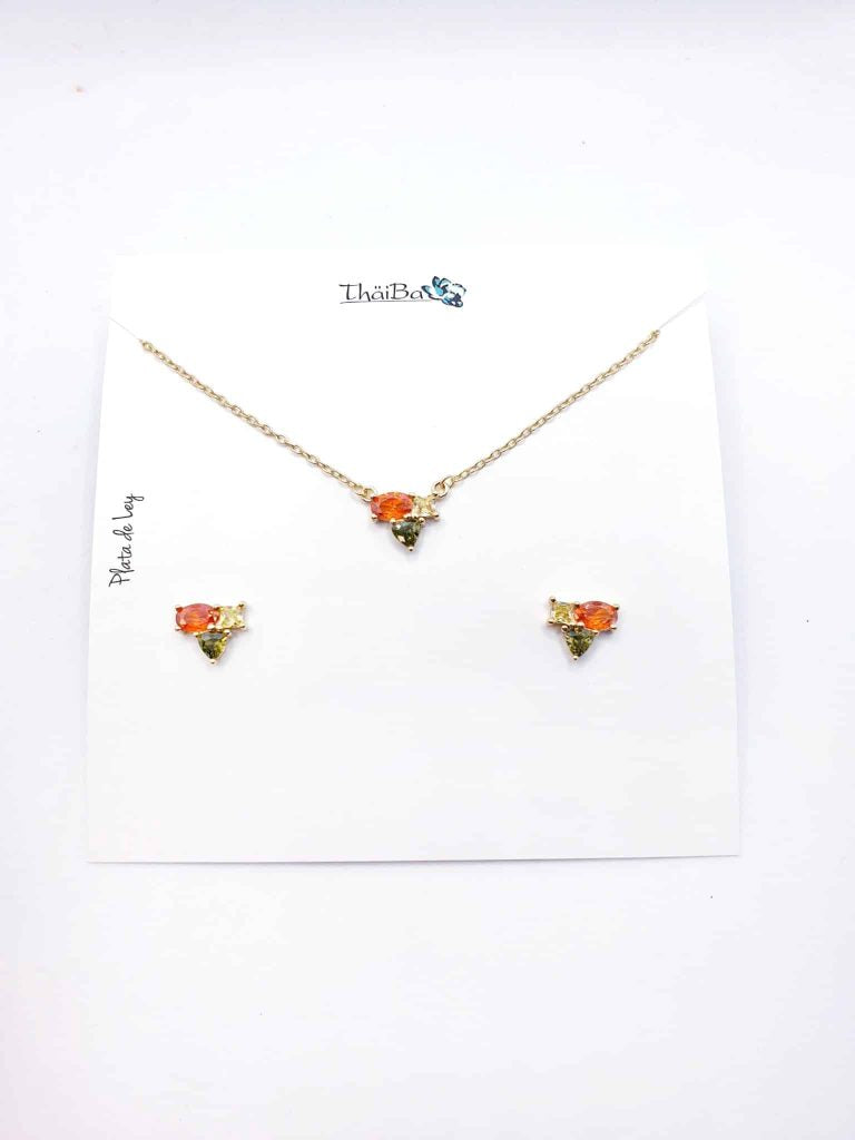 Set Terracota oro de plata de ley