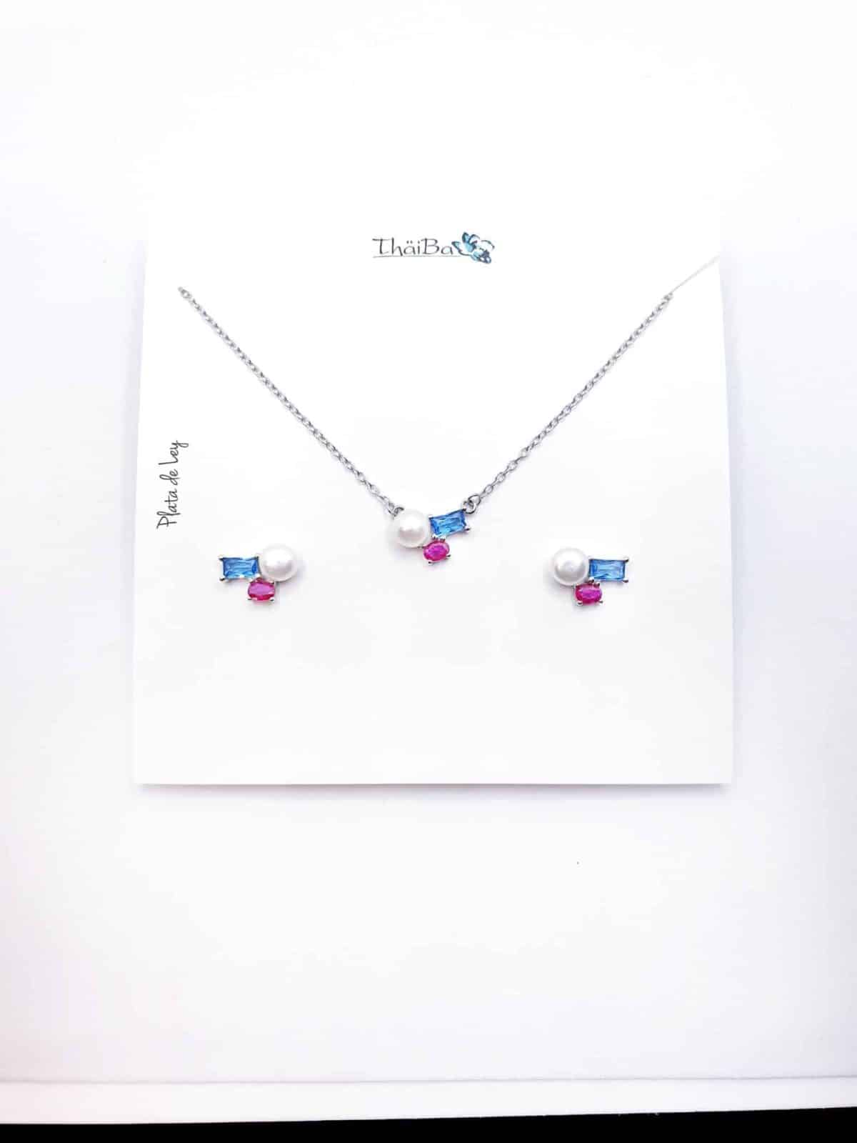 Set perla Primavera de plata de ley - vista adicional