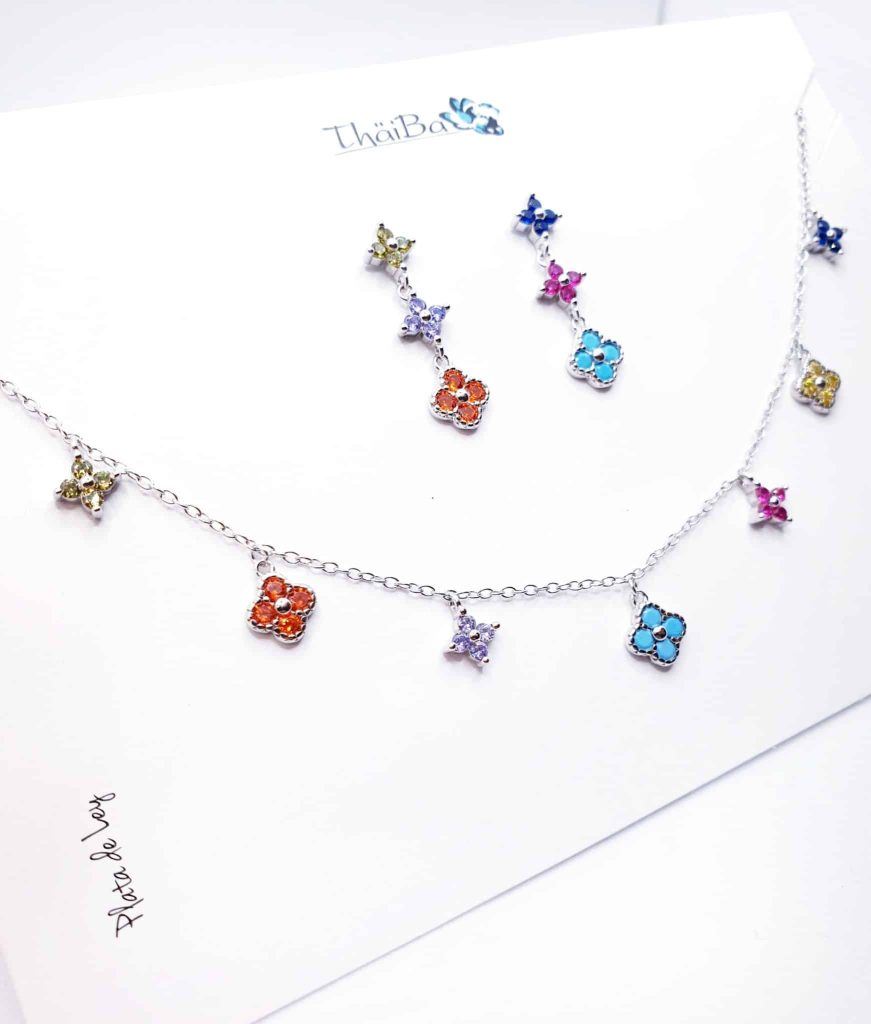 Set fantasía luxurious de plata de ley