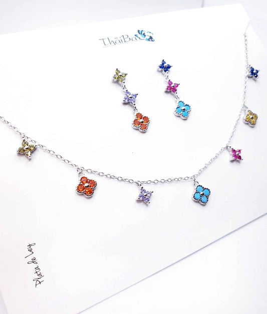 Set fantasía luxurious de plata de ley