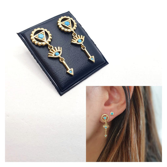 Pendientes boho oro
