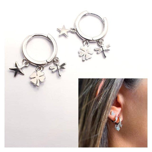 Pendientes Nature de plata de ley - Joyería Zafir