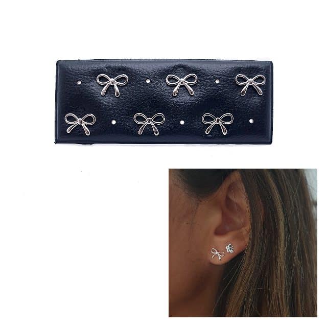 Pendientes coquette de plata de ley