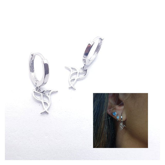 Pendientes Colibrí de plata de ley - Joyería Zafir