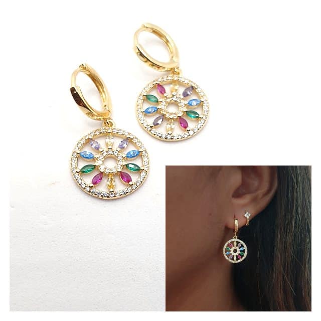 Pendiente luxury oro de 14 quilates