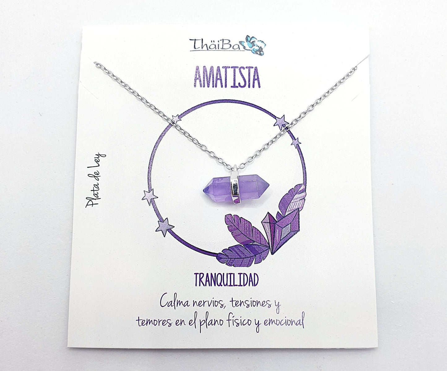 Collar amatista prisma