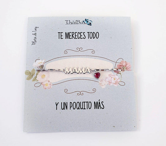 Pulsera Mamá de plata de ley - Joyería Zafir