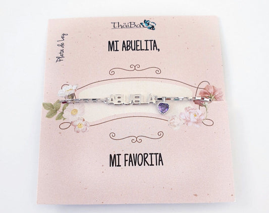 Pulsera abuela de plata de ley - Joyería Zafir