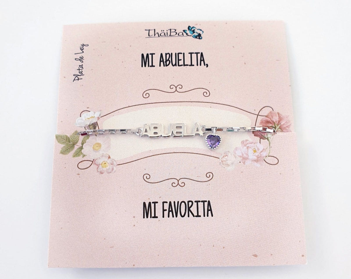Pulsera abuela de plata de ley - Joyería Zafir