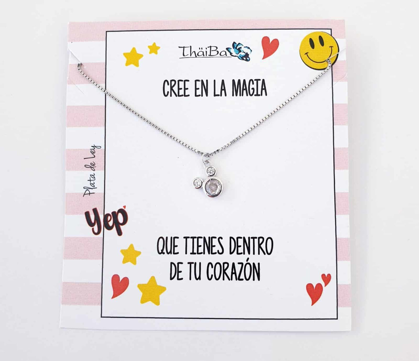 Collar Mickey de plata de ley