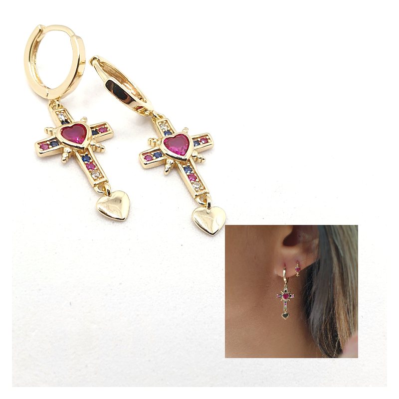 Pendientes Madonna oro de 14 quilates