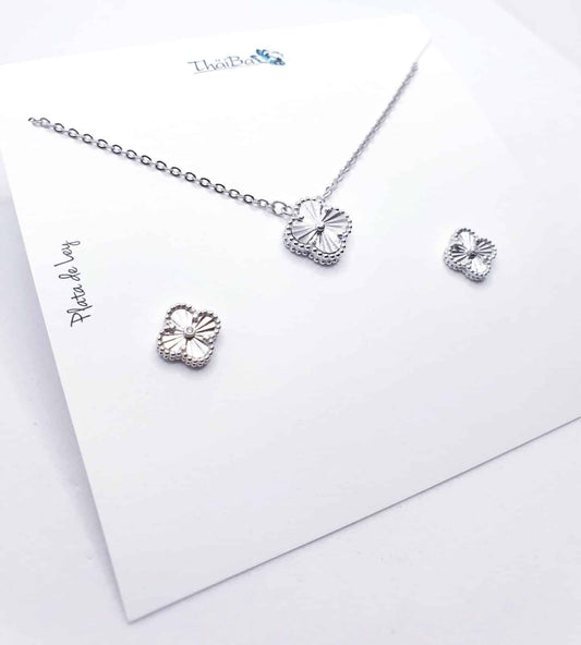Set VC diamantado de plata de ley