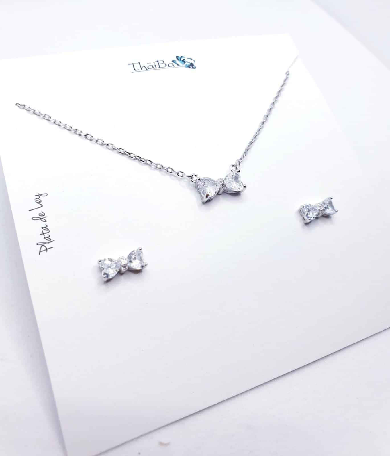 Set coquette blanco de plata de ley