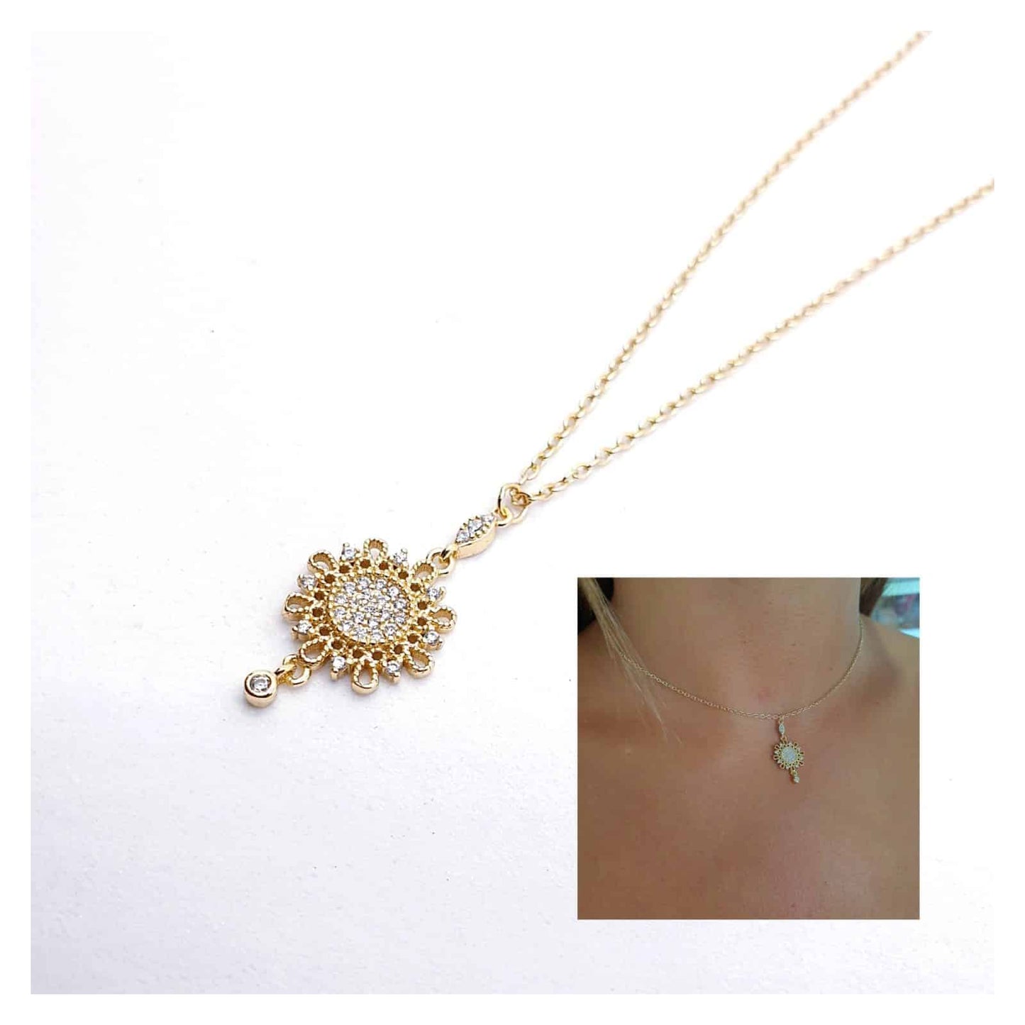 Collar Amira oro de 14 quilates