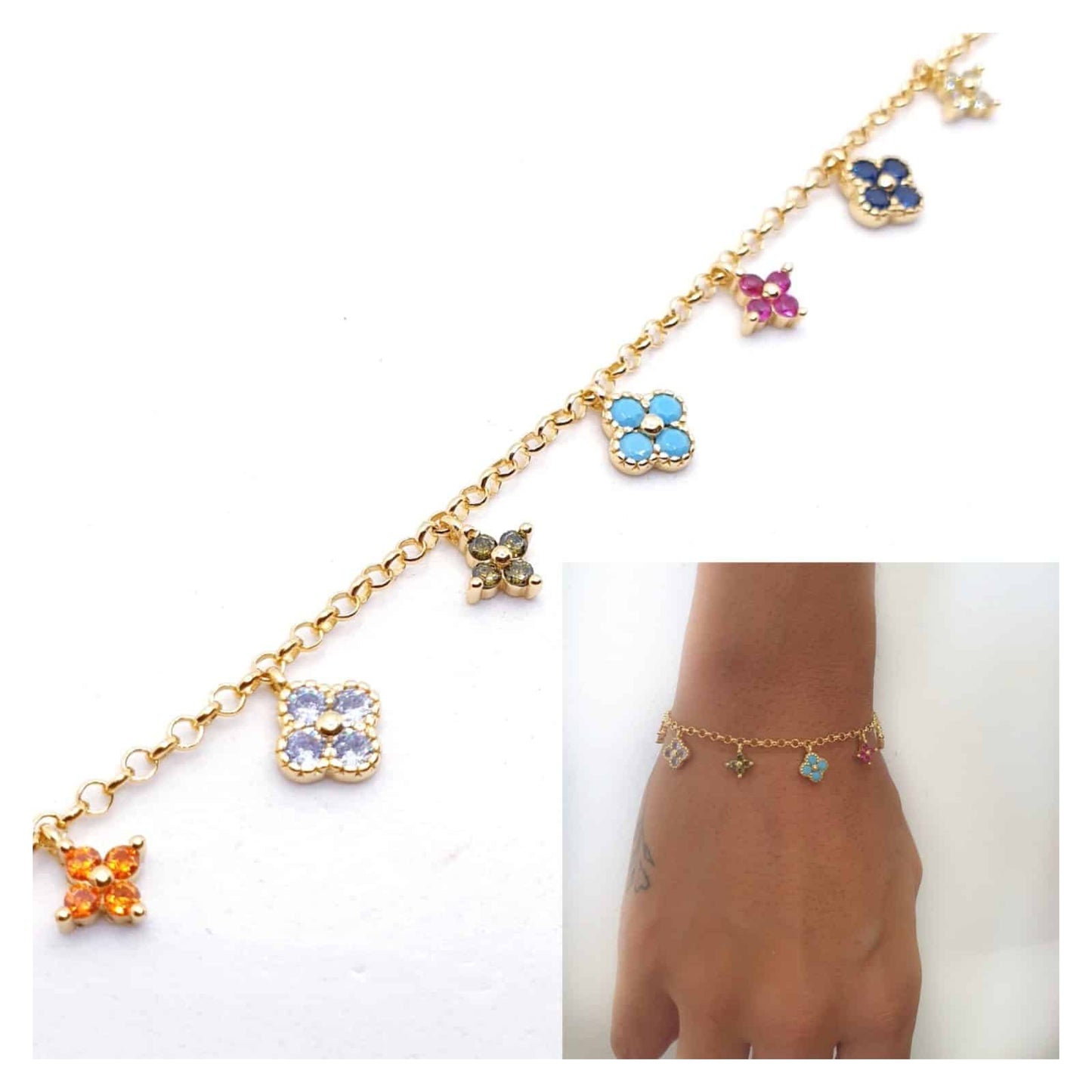 Pulsera Garden oro de plata de ley
