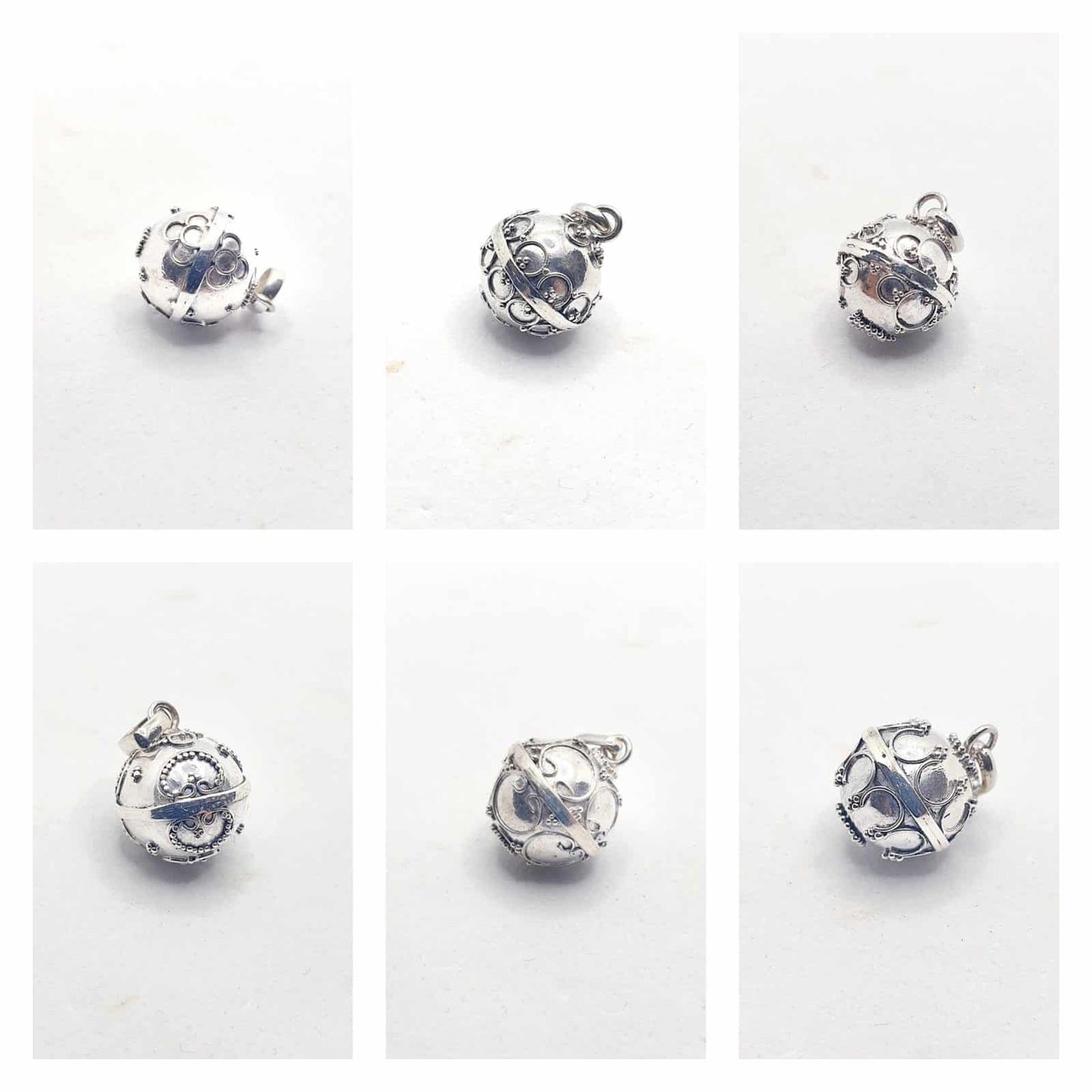 Llamador de ángel 12 mm de plata de ley