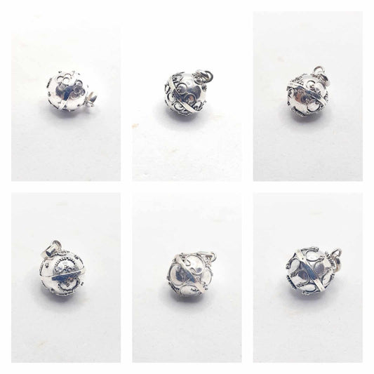 Llamador de ángel 12 mm de plata de ley