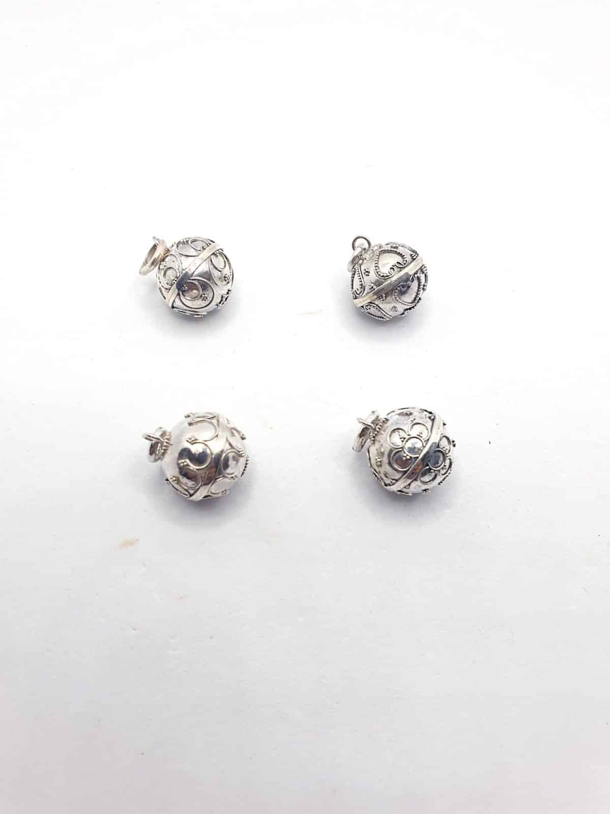 Llamador de ángel 14 mm de plata de ley