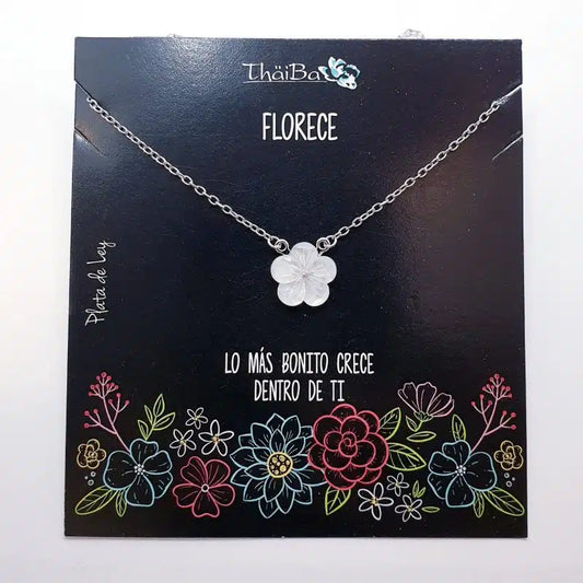 Collar flor nácar