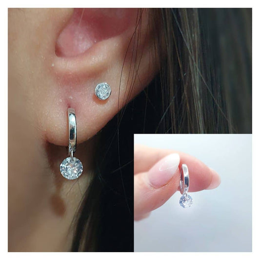 Pendientes luz de plata de ley - Joyería Zafir