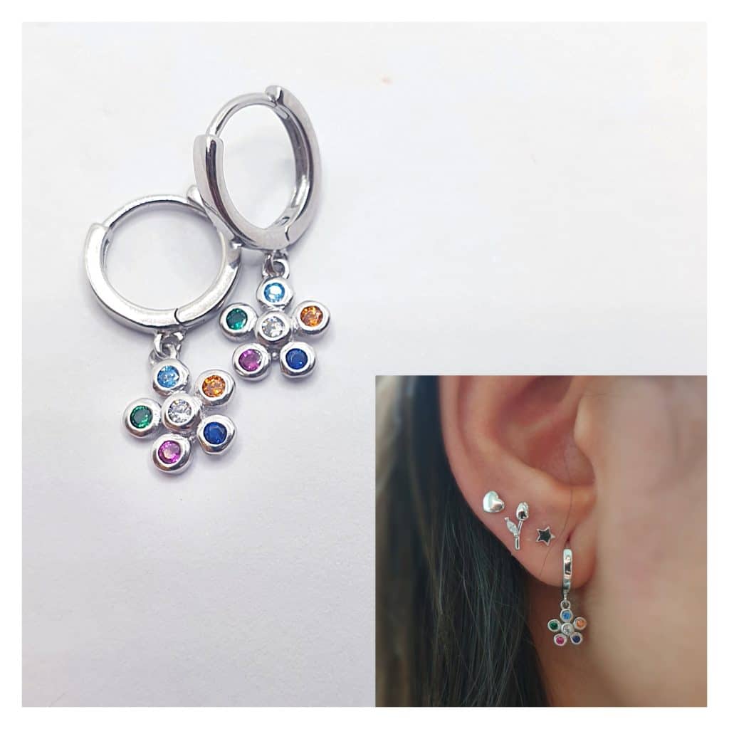 Pendientes Primavera de plata de ley - Joyería Zafir