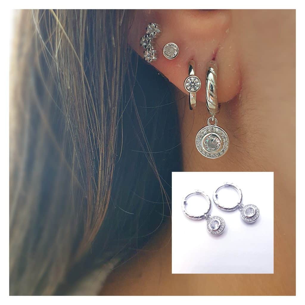 Pendientes Luz de plata de ley