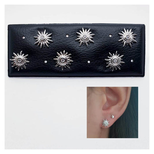 Pendientes Sol de plata de ley - Joyería Zafir