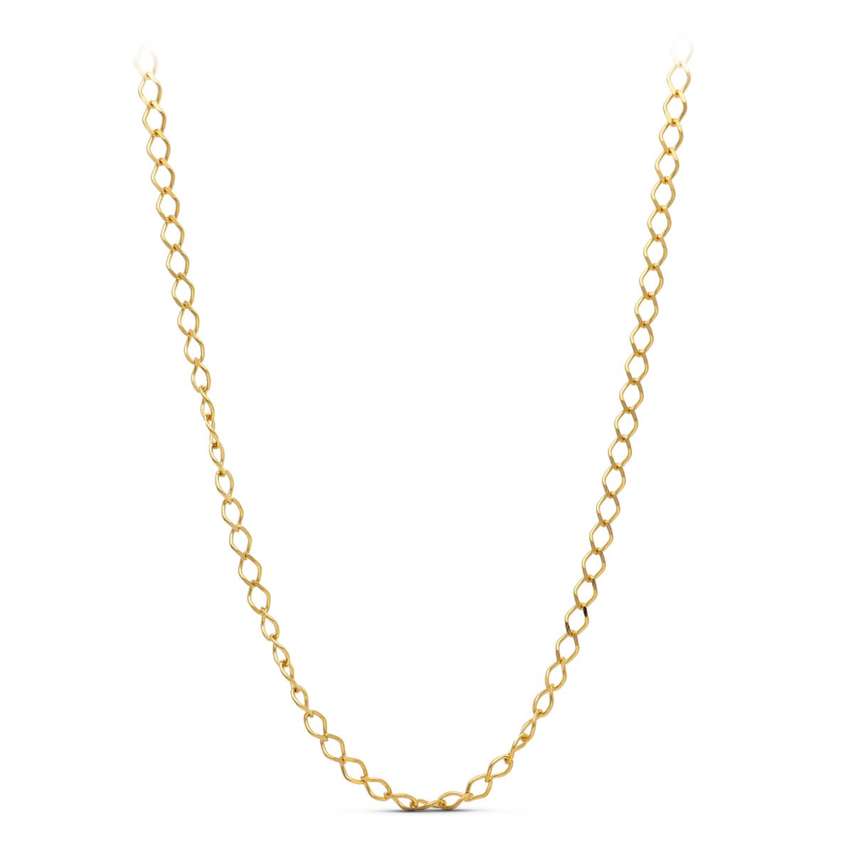 Cadena Rombo Maciza 60 cm de oro amarillo 18K