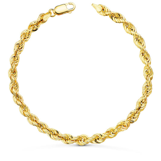 Pulsera Cordon Salomonico. Ancho 4,8 mm Largo 20 cm de oro amarillo 18K