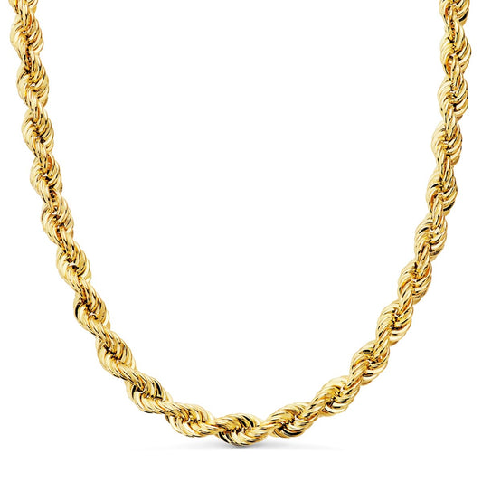 Cordon Salomonico Ligero. Ancho: 6 mm. Largo: 60 cm de oro amarillo 18K