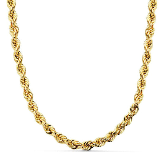 Cordon Salomonico Ligero. Ancho: 5,5 mm. Largo: 60 cm de oro amarillo 18K
