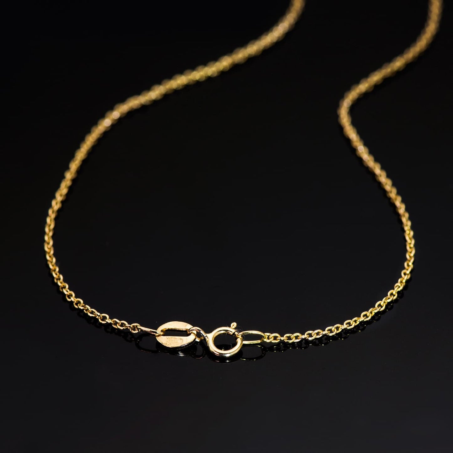 18K CADENA ORO AMARILLO ROLO MACIZA ANCHO: 1,2MM LARGO: 50CM