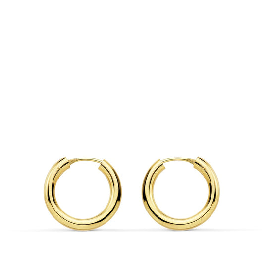 18K AROS ORO AMARILLO REDONDOS LISOS LIGEROS 16X2.5 MM