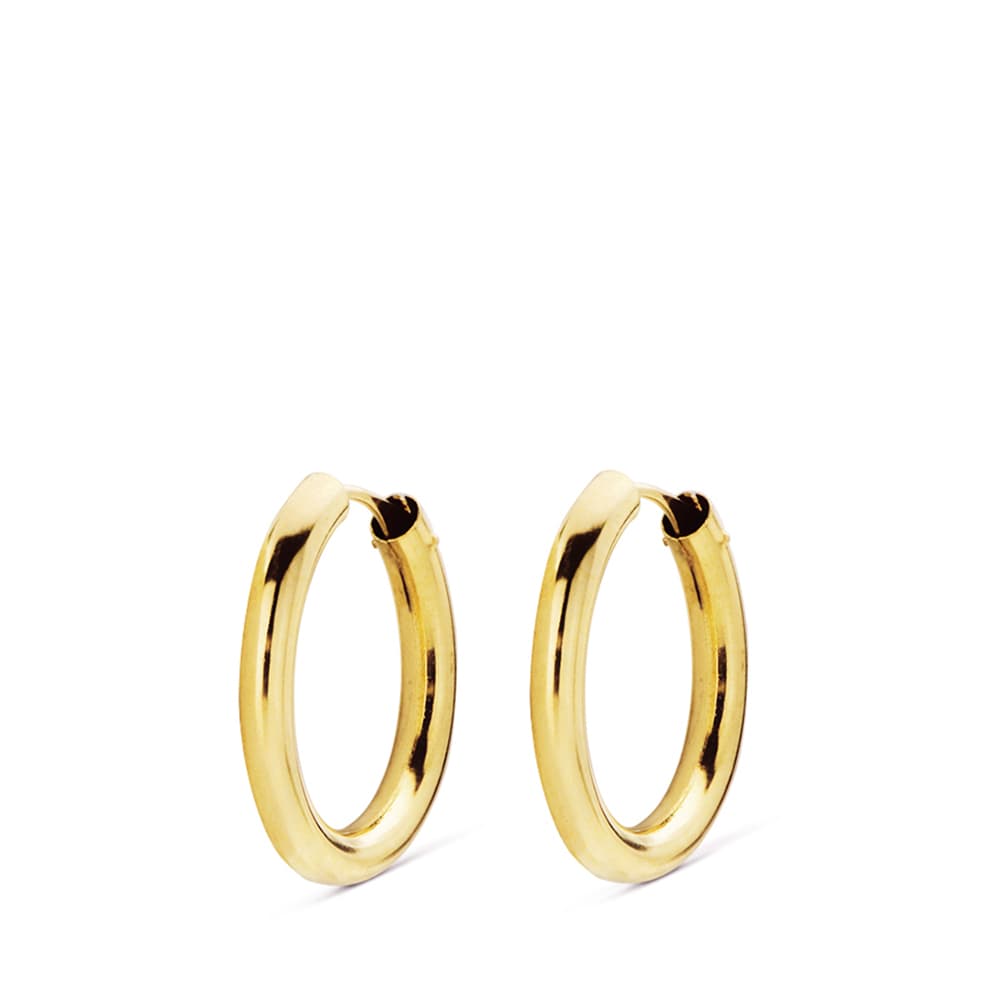 18K AROS ORO AMARILLO REDONDOS LISOS LIGEROS 18X2.5 MM
