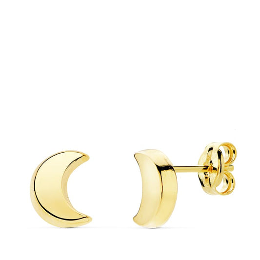 Pendientes Media Luna 6,5 x 5 mm de oro amarillo 18K