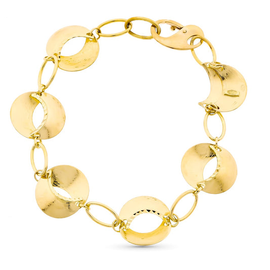 Pulsera Bicolor Eslabones 18K