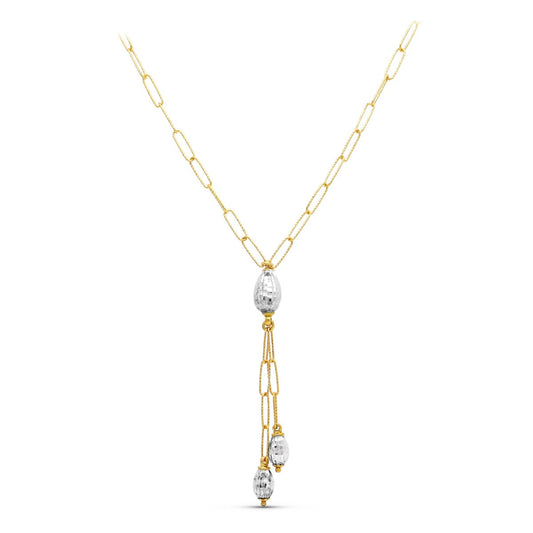 18K GARGANTILLA ORO BICOLOR ESLABONES