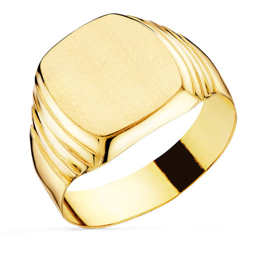 Sello Hueco Caballero Tonel Lateral Gallones. Zona Grabado: 13 x 12 mm de oro amarillo 18K