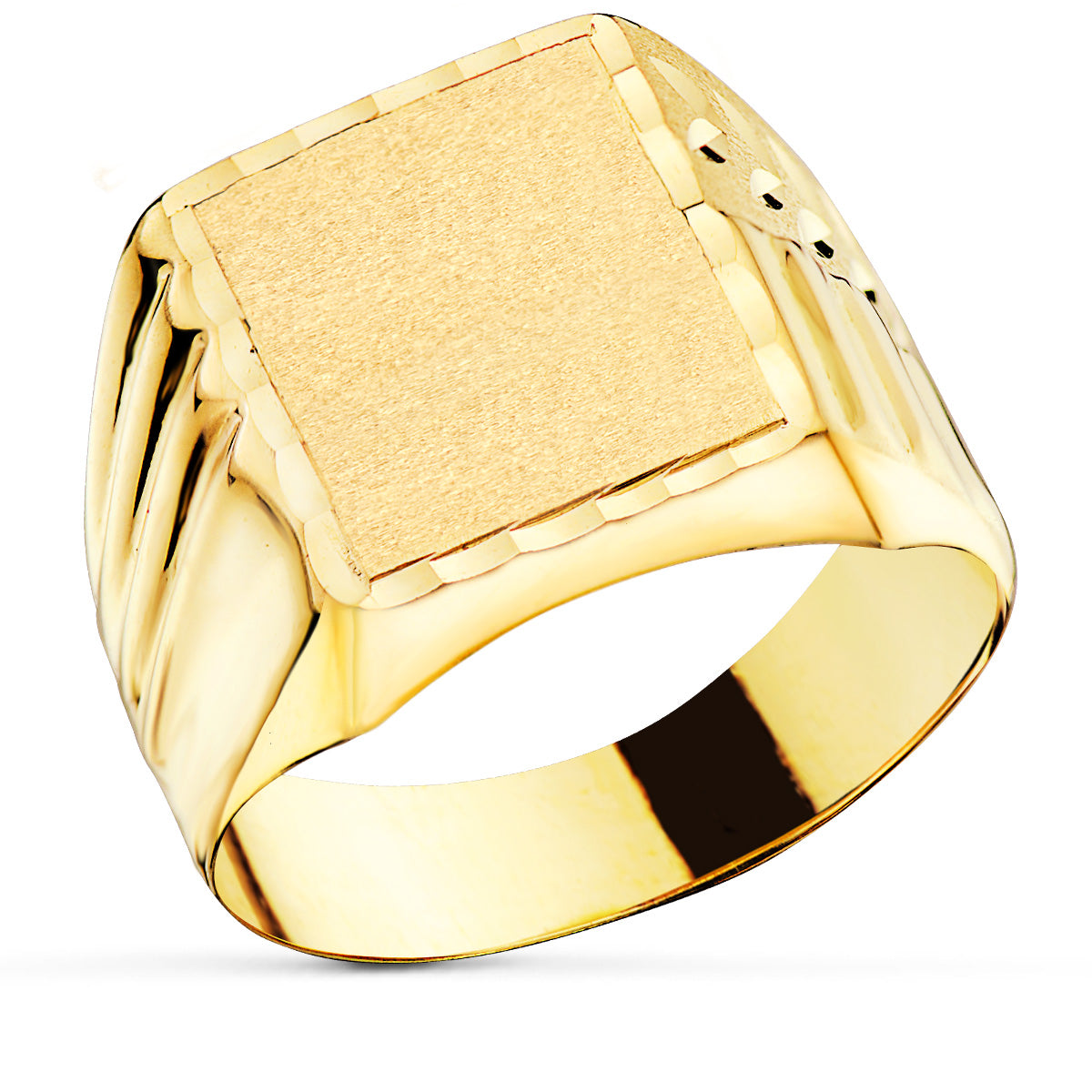 Sello Caballero Hueco Tallado Zona Grabado 12 x 10 mm de oro amarillo 9K