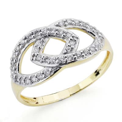 18K SORTIJA ORO BICOLOR CON CIRCONITAS. ANCHO: 9,5 MM