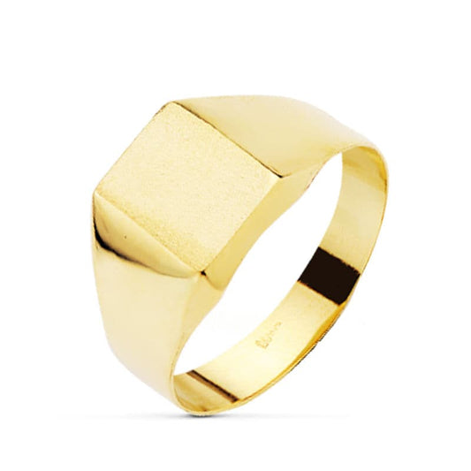 Sello Hueco y Liso Cadete Zona Grabado 10 x 8 mm de oro amarillo 18K