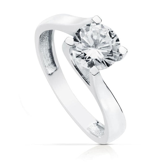 18K SOLITARIO ORO BLANCO 7 MM