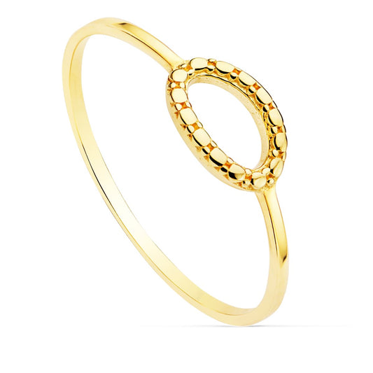 18K SORTIJA ORO AMARILLO LISA MOTIVO OVAL 8X5 MM