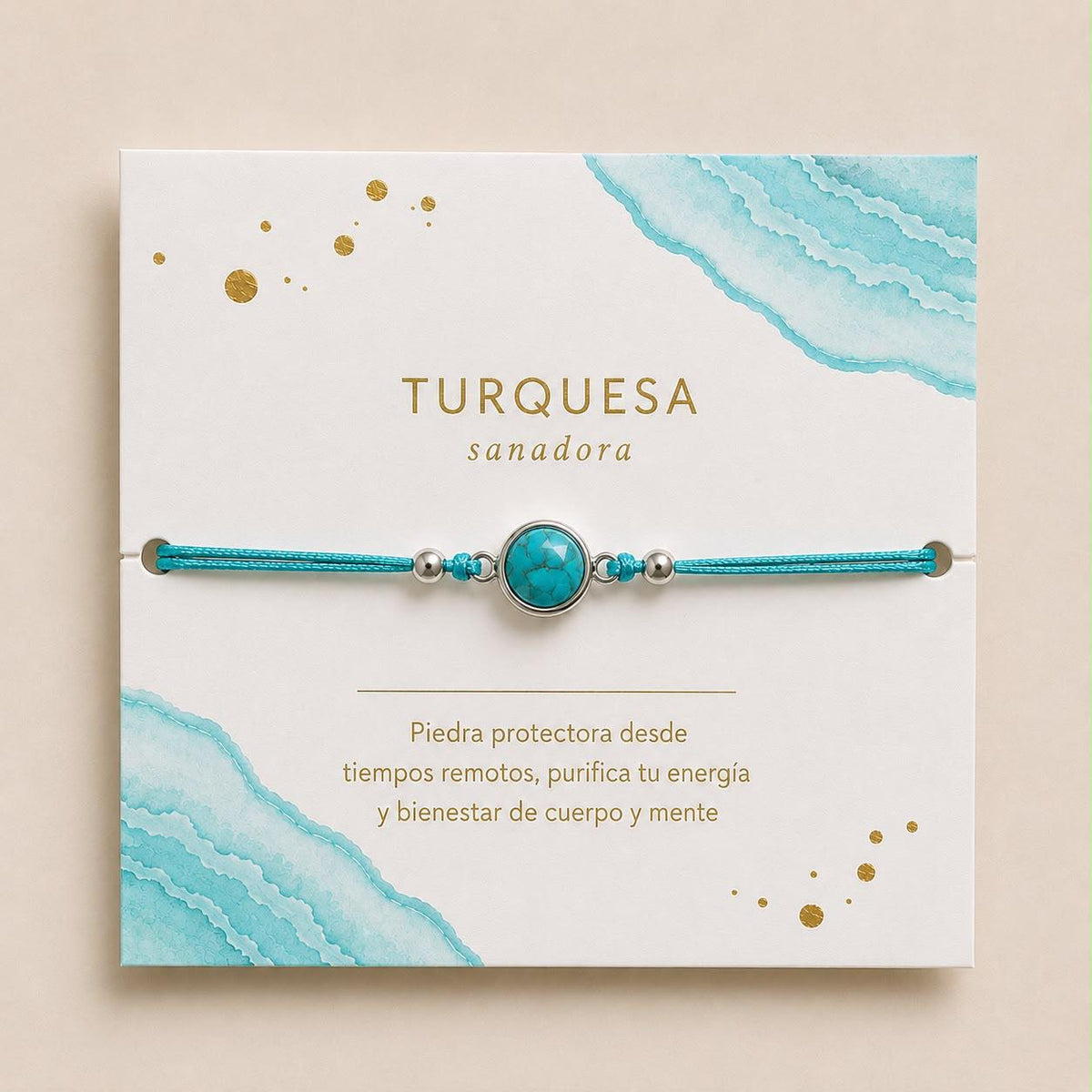 Pulsera turquesa de plata de ley - Joyería Zafir