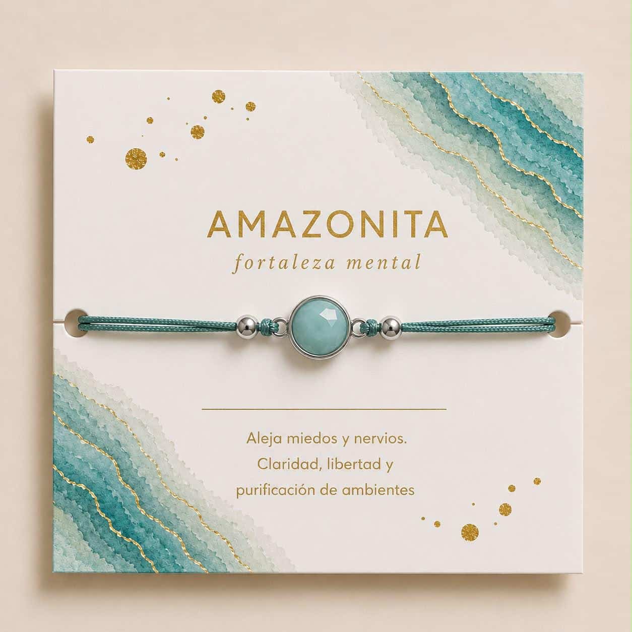 Pulsera Amazonita de plata de ley - Joyería Zafir
