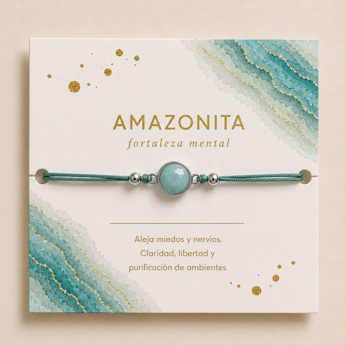 Pulsera Amazonita de plata de ley - Joyería Zafir