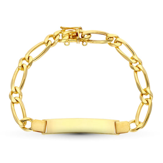 18K ESCLAVA ORO AMARILLO MACIZA 21CM 7 MM