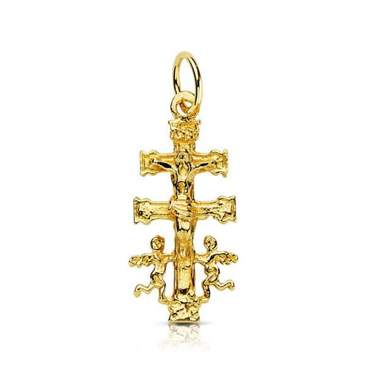 Cruz Caravaca 24 x 11 mm de oro amarillo 18K