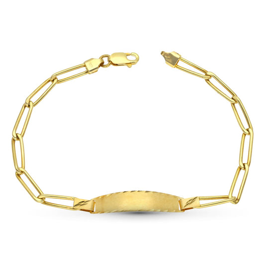 Esclava Hueca 18,5 cm 4 mm de oro amarillo 18K